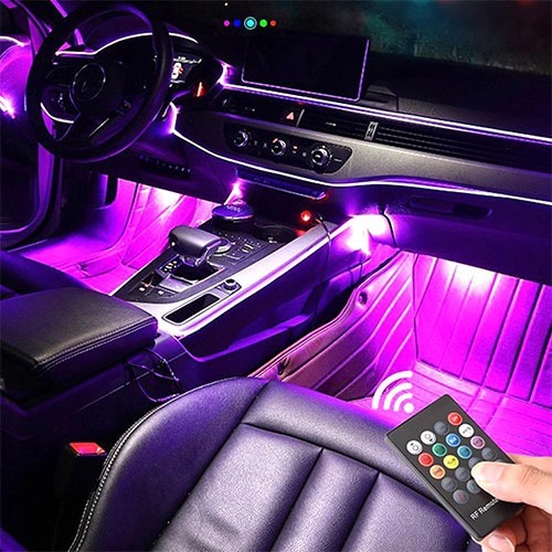 неоновая подсветка салона автомобиля